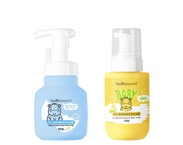 Champú y gel refrescante espumoso para niños