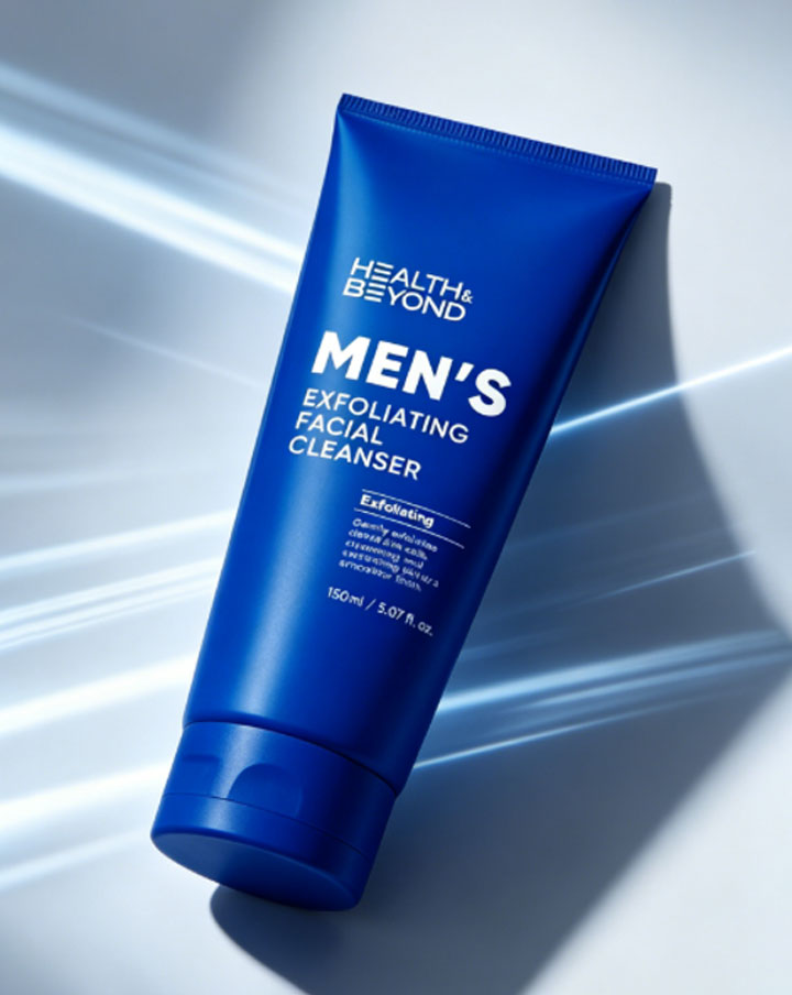 Limpiador facial exfoliante para hombres