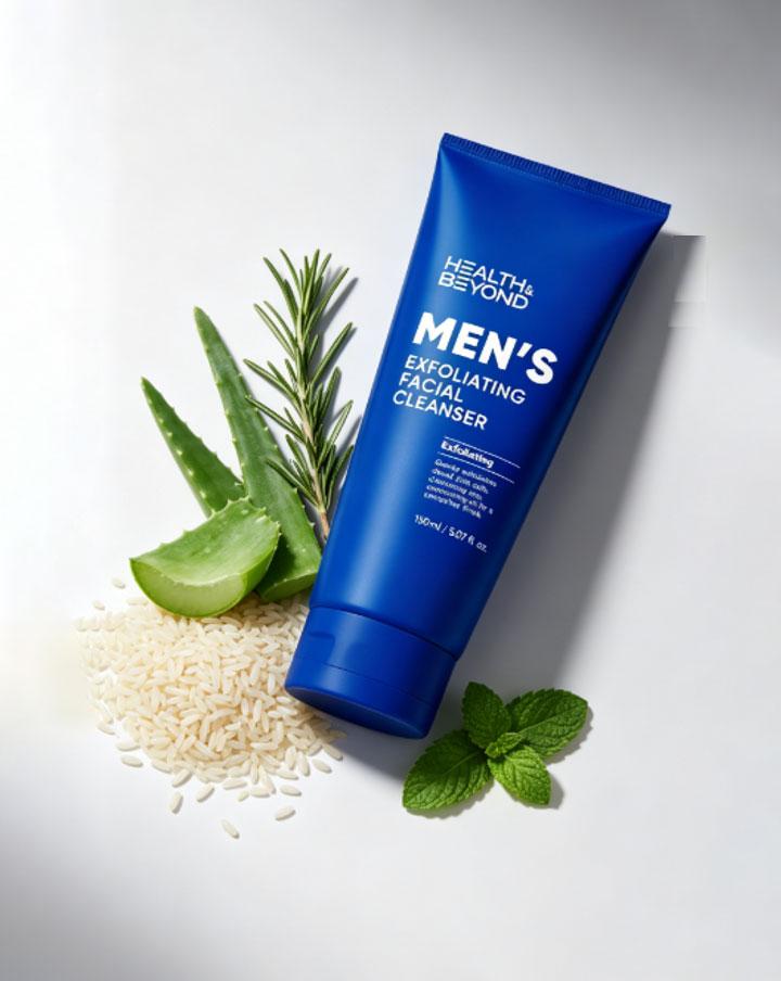 Limpiador facial exfoliante para hombres